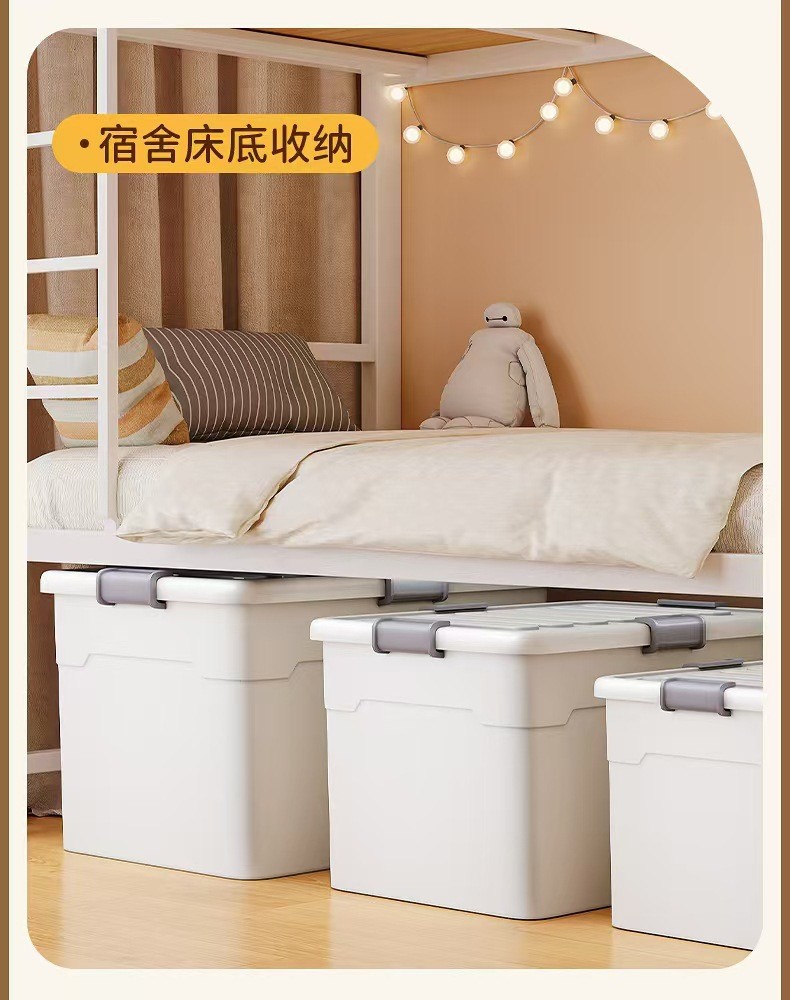 Extra large plastic storage box with wheels
