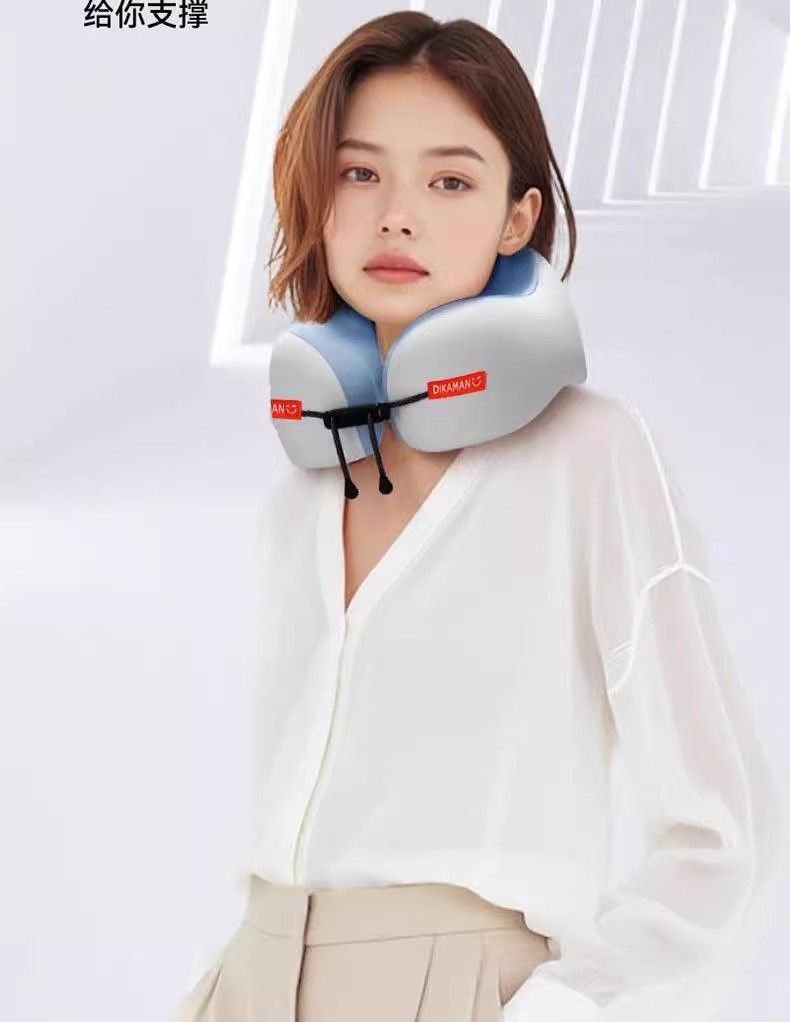 Memory foam U-shaped neck pillow, portable