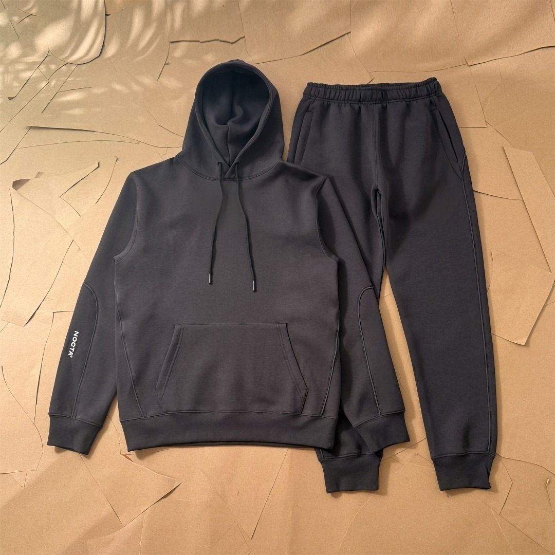 Kapüşonlu sweatshirt takımı yansıtıcı şerit