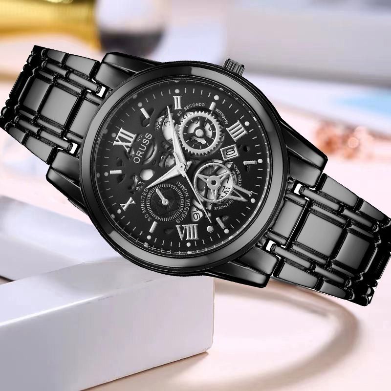 Men's quartz watch, business style, fully automatic