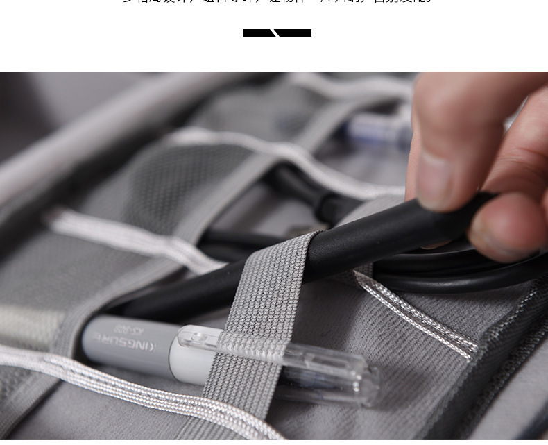 Portable storage organizer bag, large capacity for digital accessories and cables
