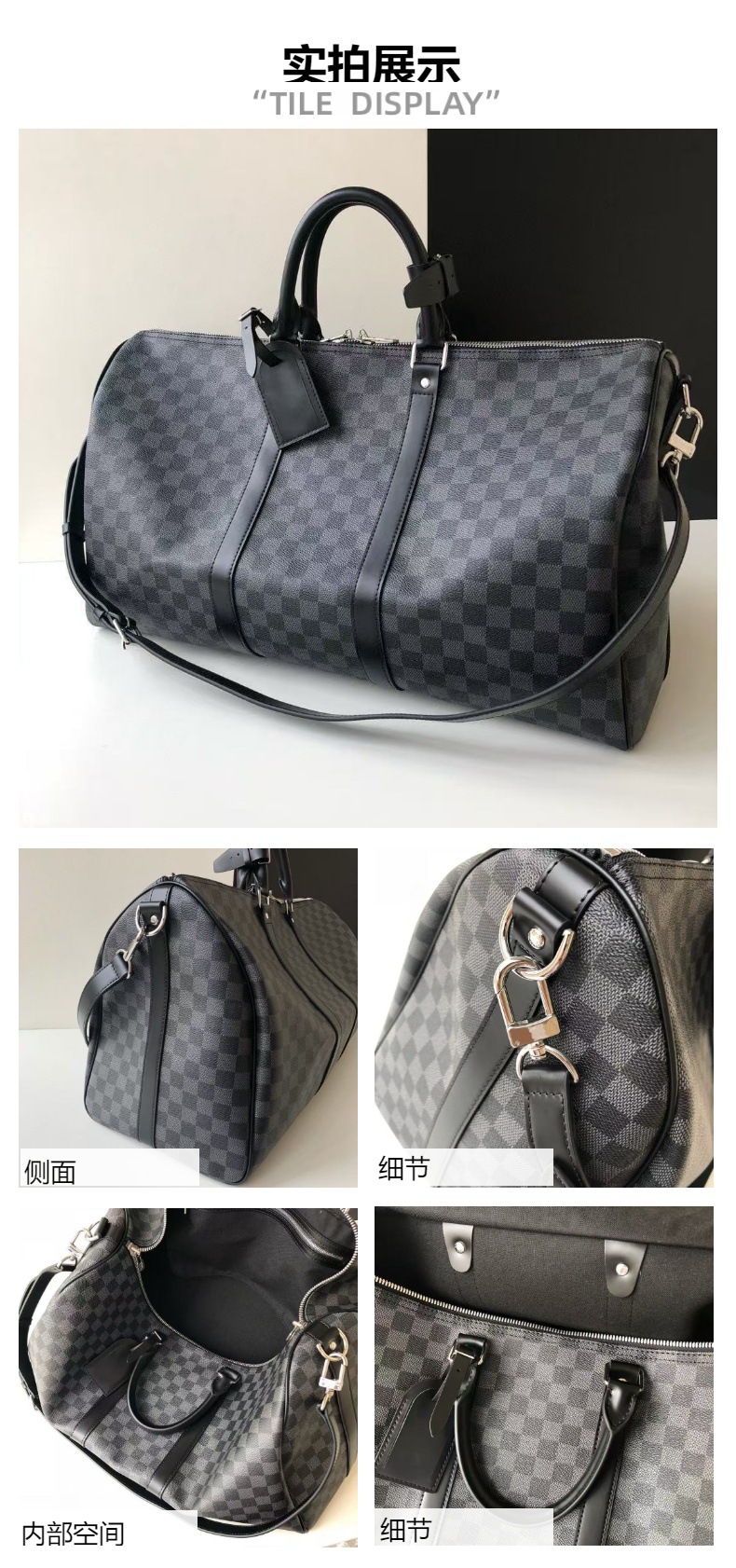 Keepall 55 travel bag, large capacity duffel bag