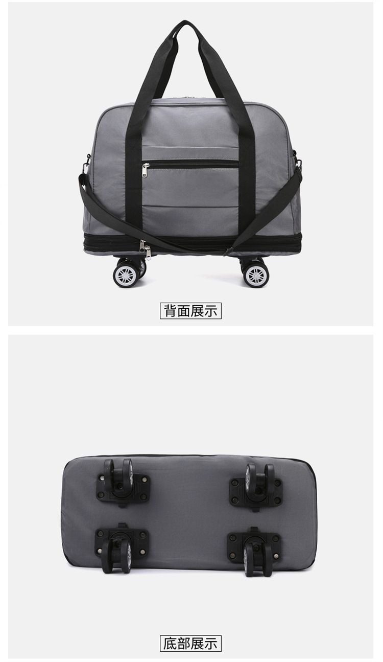 Expandable travel bag, large capacity airline luggage