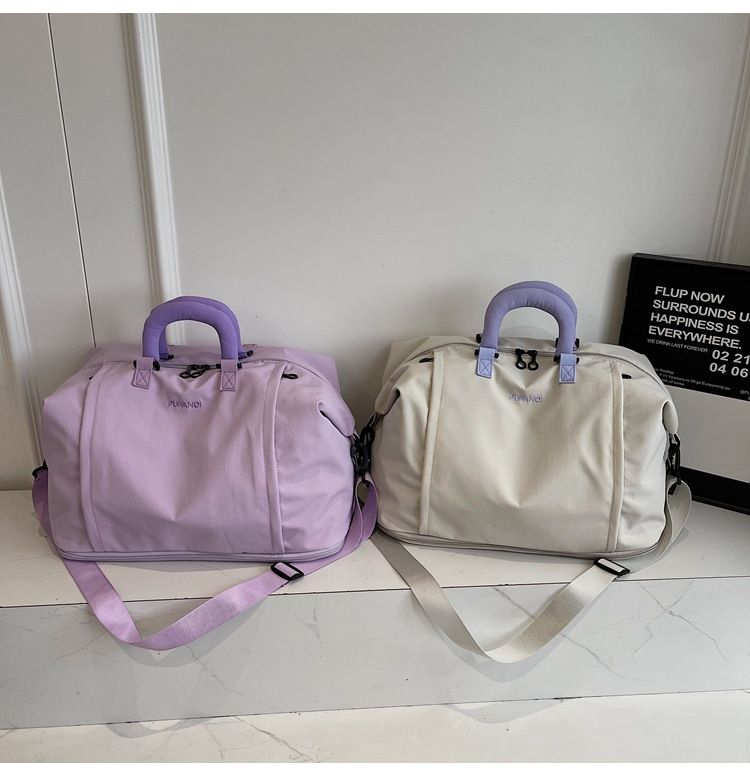 跨境可拓展健身包大容量扩容斜挎运动包出差短途旅行包待产收纳包