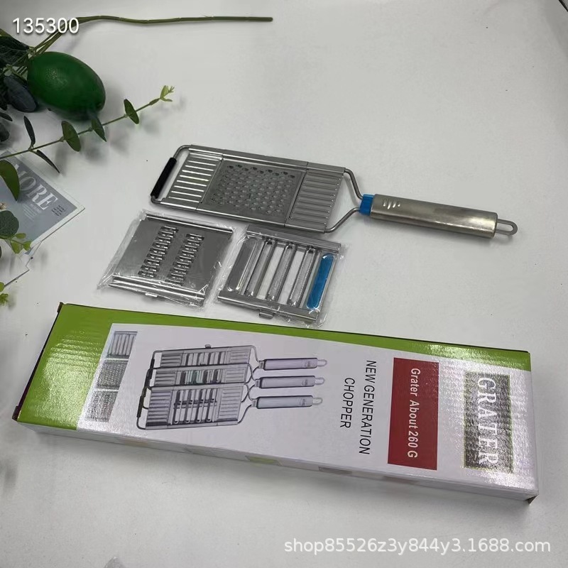 Multifunctional stainless steel grater, 4-in-1, vegetable shredding tool
