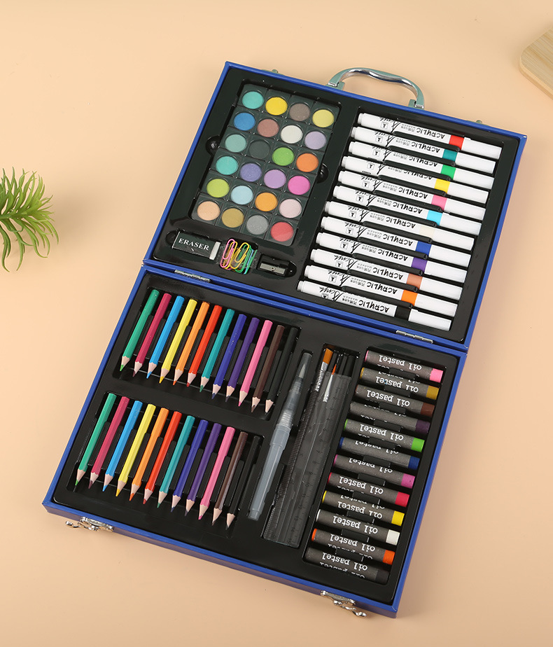 88-teiliges Acrylmarker- und Aquarellstift-Malset