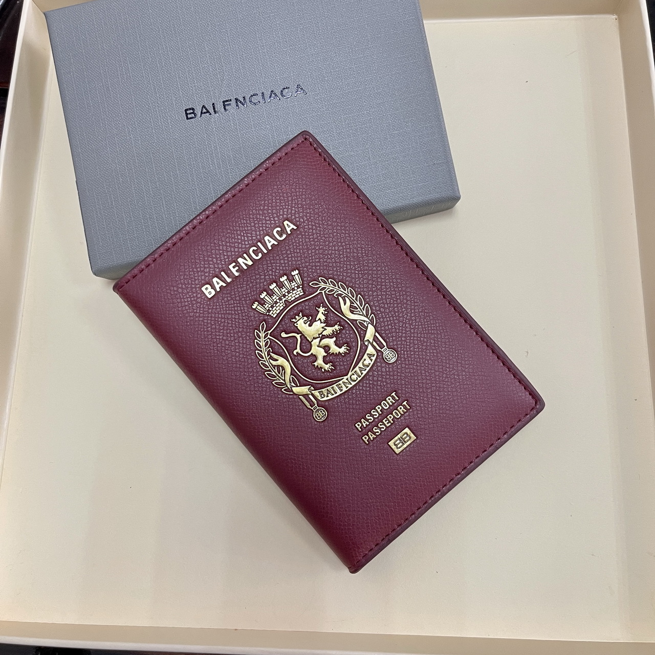 Passport wallet, genuine leather, first layer cowhide, card holder