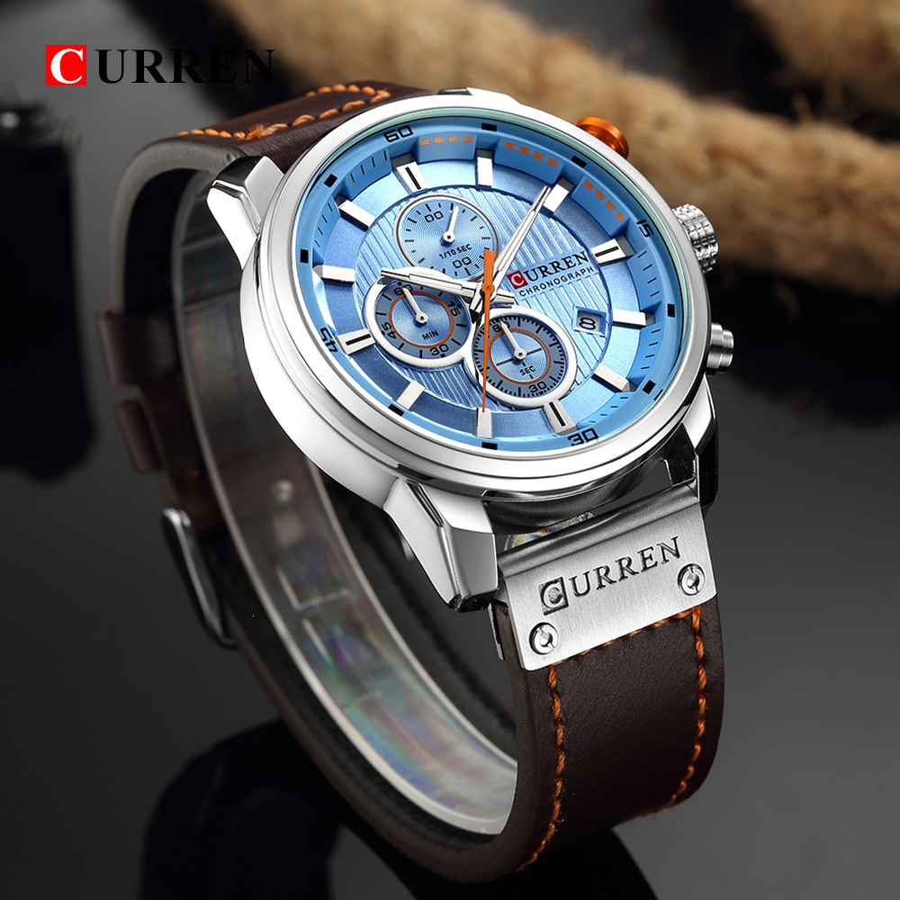 CURREN Herrenuhr, braun, wasserdicht