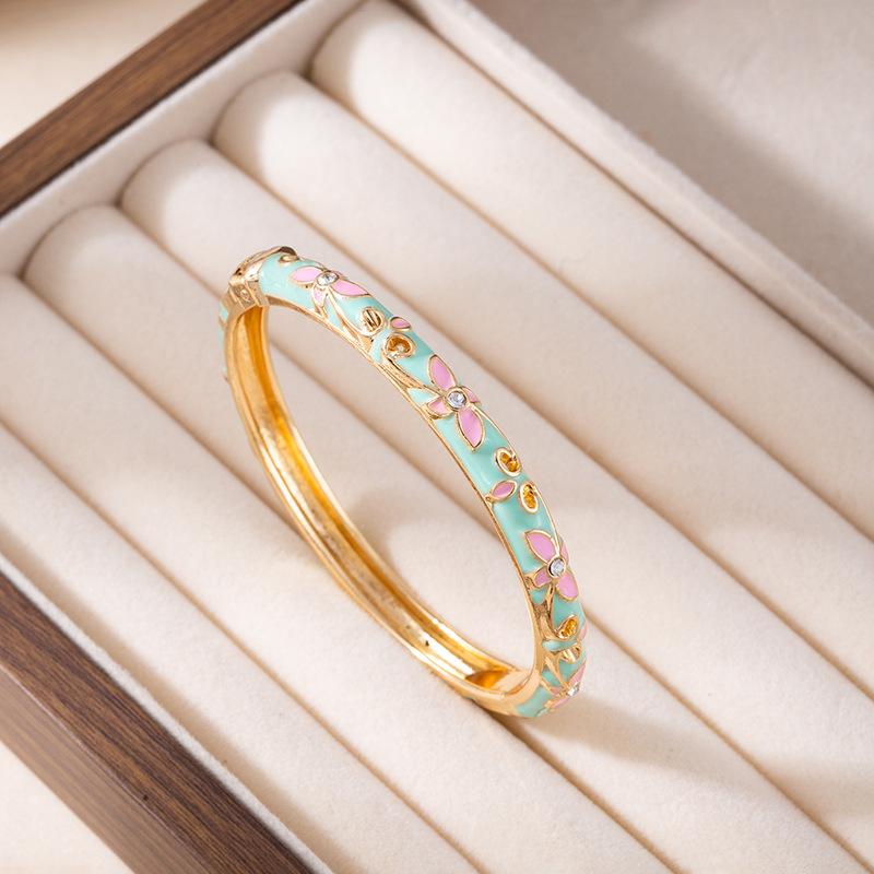 Chinesisches Armband offene Krone Cloisonné-Armreif