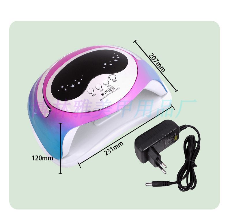 S16 degrade renkli tırnak lambası 168W yüksek güçlü çabuk kuruyan fototerapi tutkalı UV/LED çift fototerapi lambası tırnak kurutucu