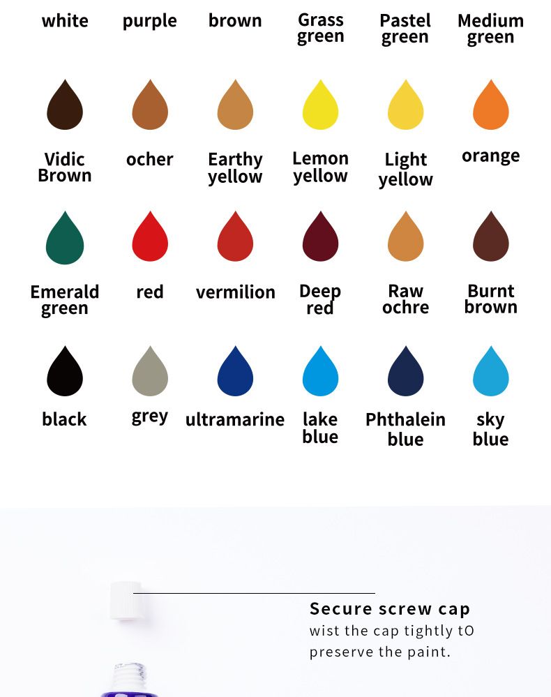 Akrilik boya seti 12 ml, çocuk çizim, DIY yumuşak tüp