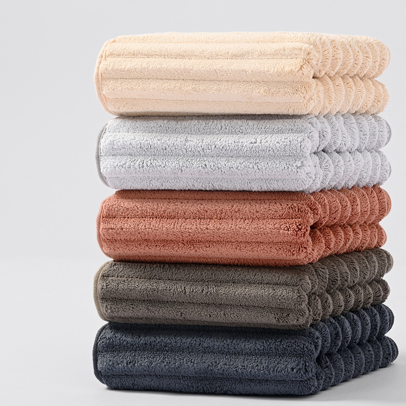 Coral fleece towel set, absorbent and quick-drying
