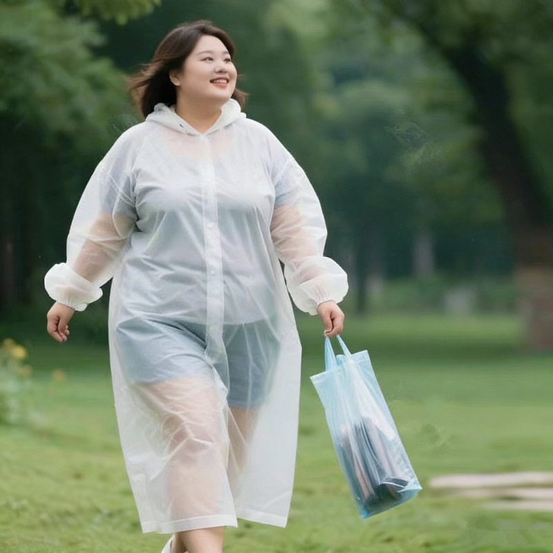 EVA Raincoat Plus Size Long Eco-Friendly