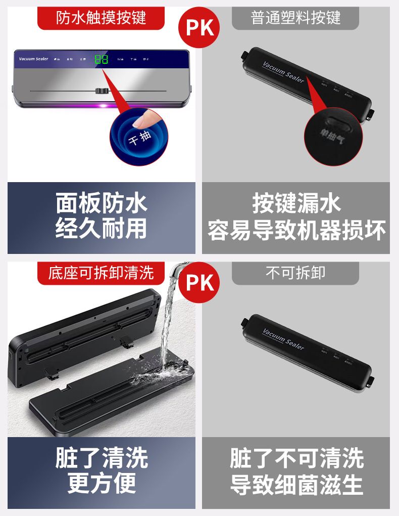 Stainless steel fully automatic vacuum sealing machine food preservation