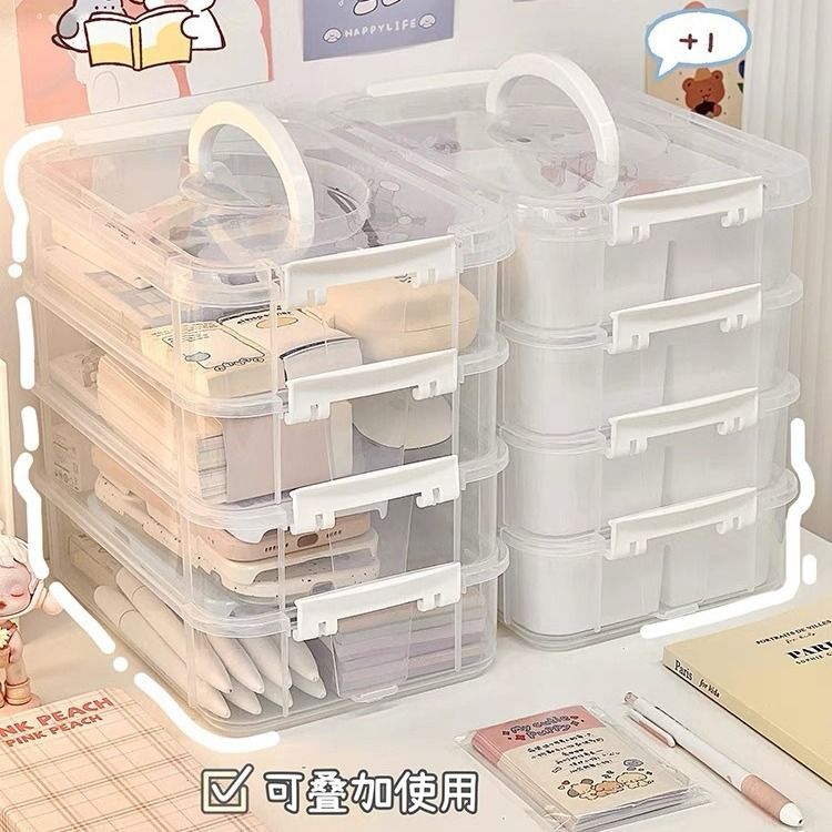 Transparent Stackable Jewelry Storage Box for Cosmetics and Accessories