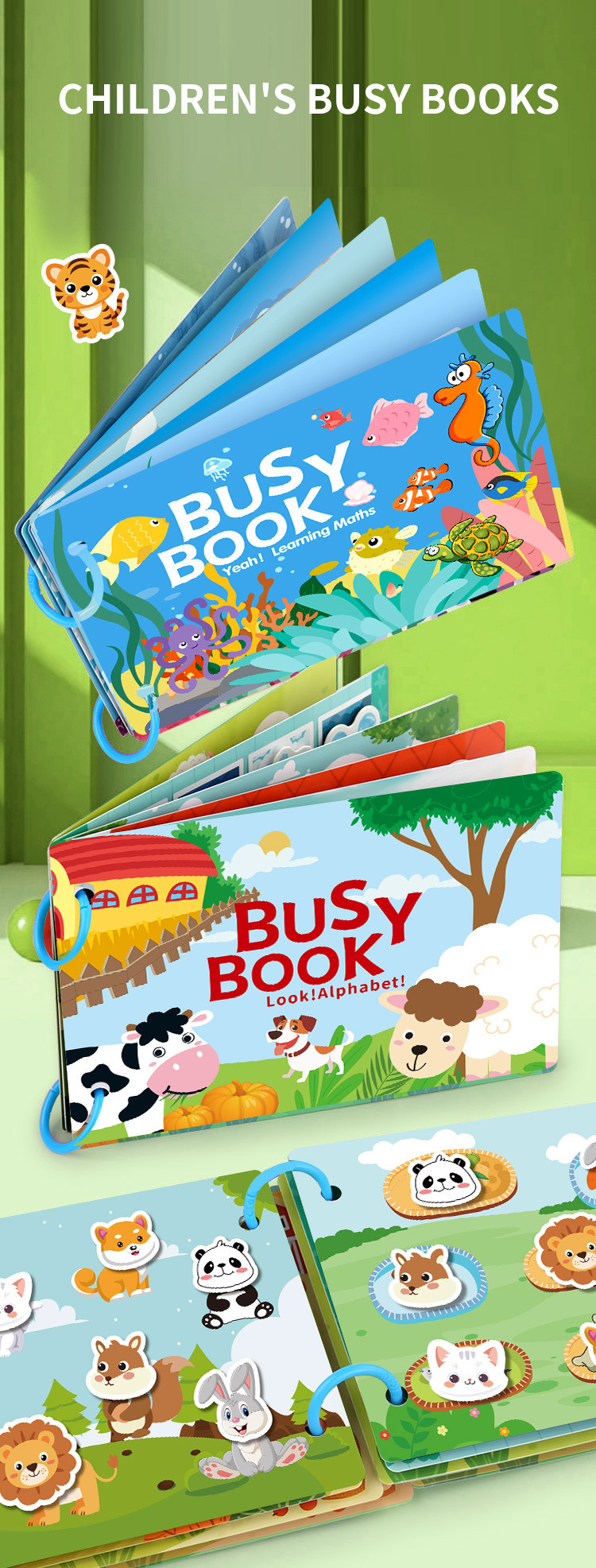 Stilles Aktivitätsbuch für Kinder - zum Reißen und Kleben