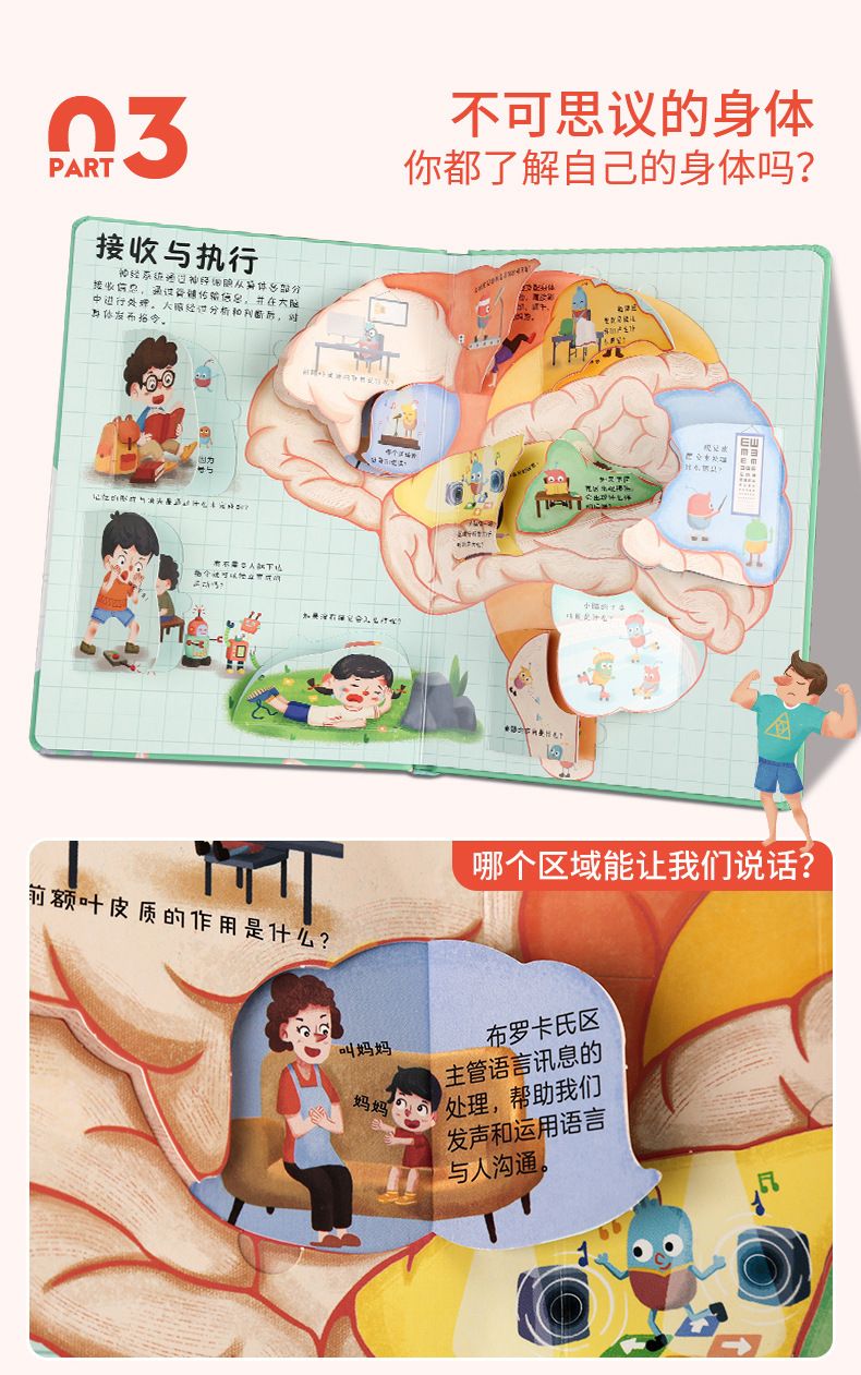 Kinder 3D Pop-up Buch mit 100 Fragen und Antworten