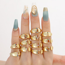 Copper butterfly ring with zirconia stones, adjustable size