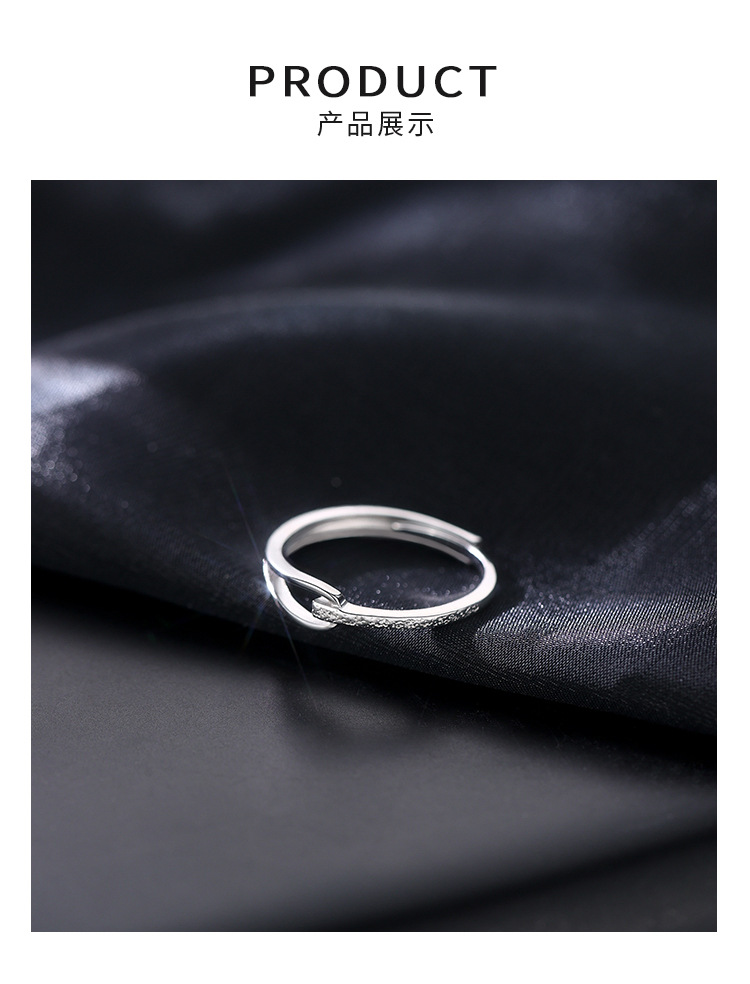 925 Sterling Silver Smooth Ring Women's Open Design