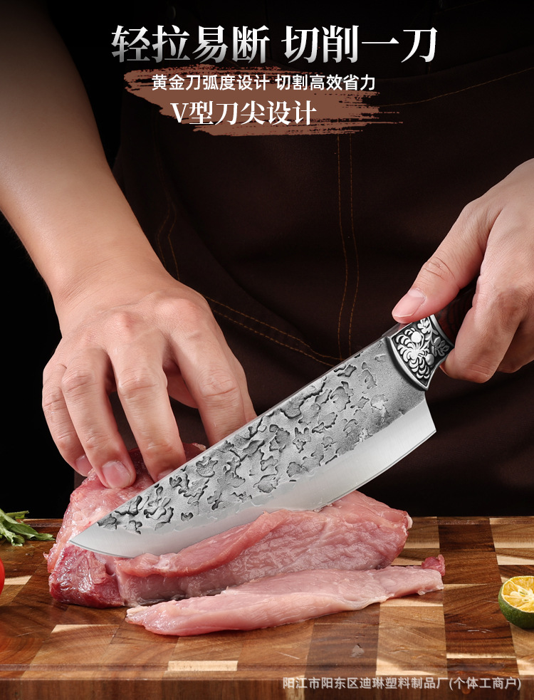 Yangjiang Metzgermesser-Set, handgeschmiedet, Hammerschlag