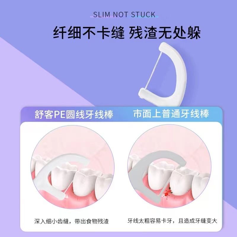 Dental floss sticks family pack, high-strength teeth cleaning