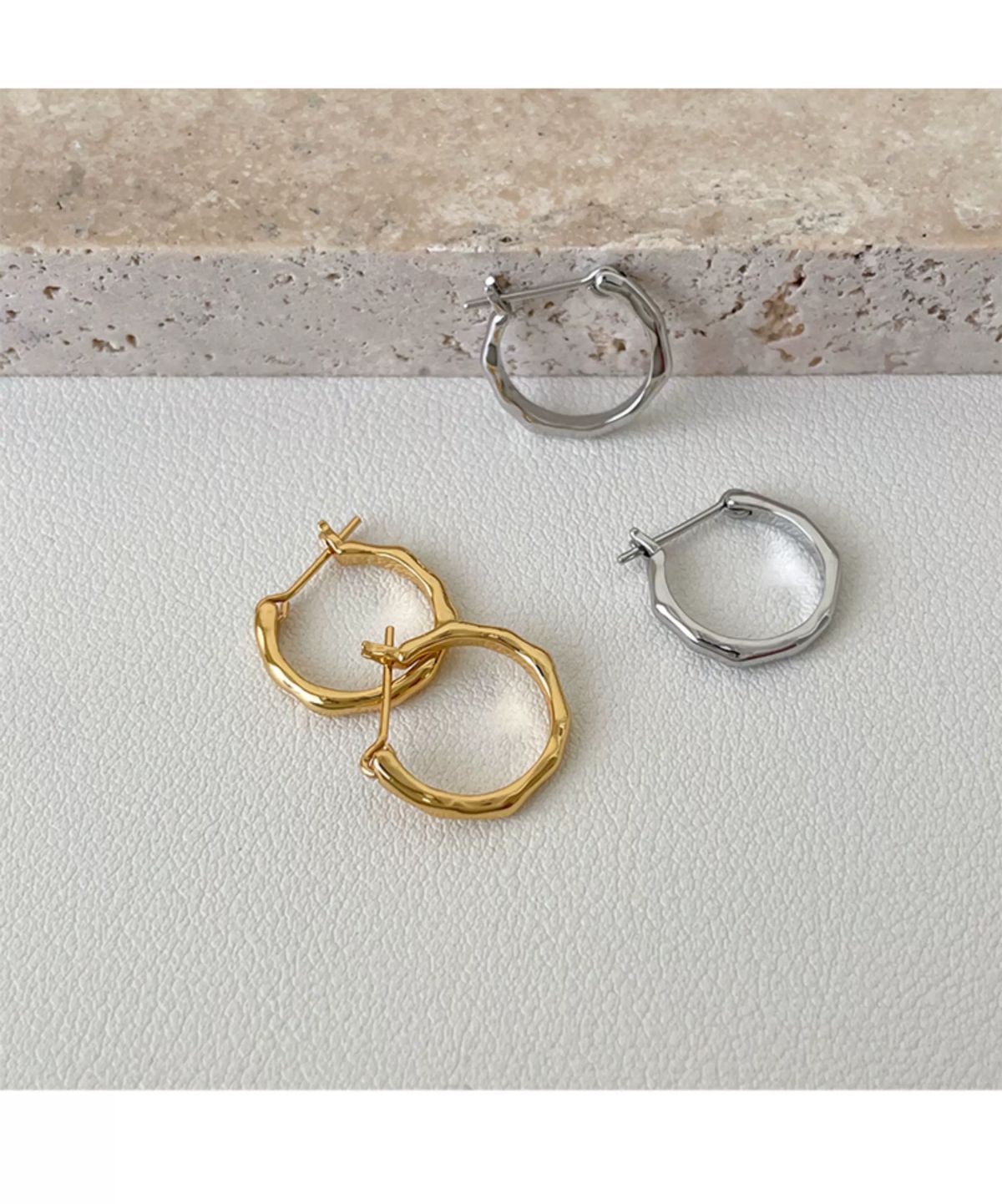 925 Gümüş Kulak Halkası, Düz İğne, Minimalist Tasarım