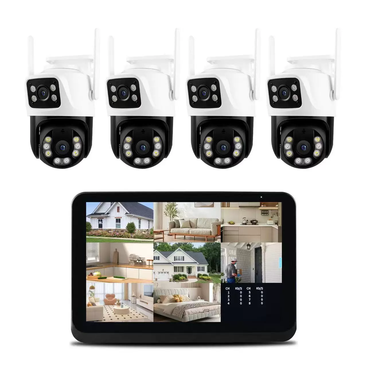 Xiongmai NVR WiFi-Host, 10,1 Zoll Display, 8-Kanal