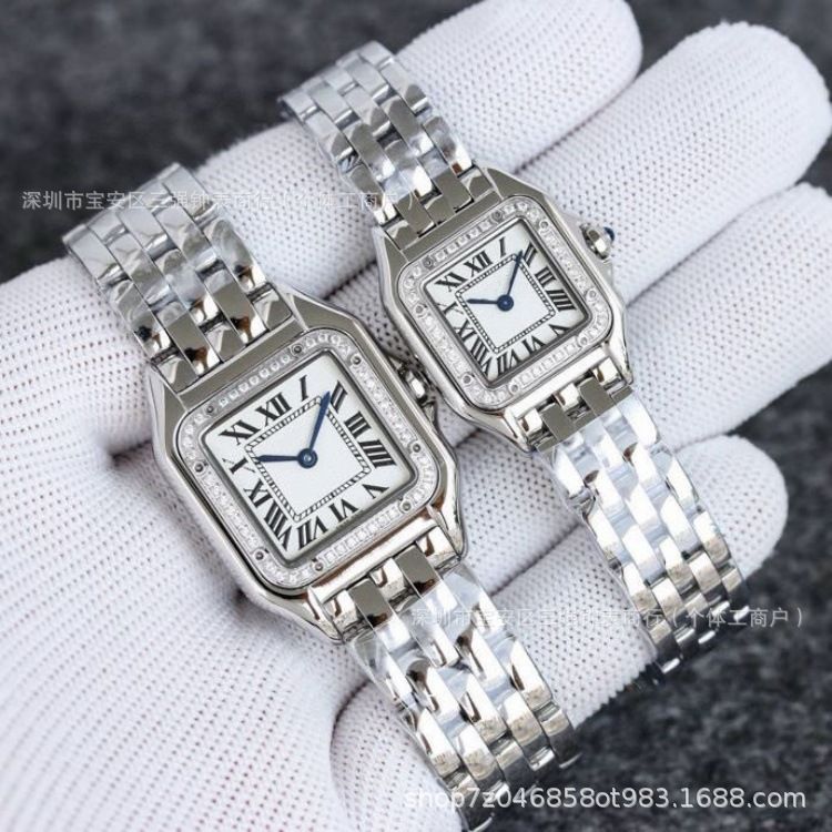 Cheetah Classic Stainless Steel Square Quartz Women's Watch