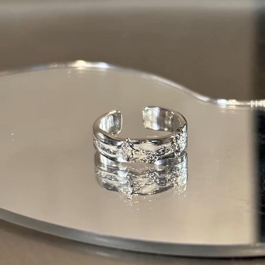 Star Burst Ring, Men and Women, Dark Style, Luxury