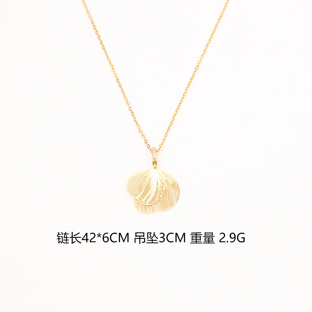 源头工厂24K蝶翼叶片项链高级感时尚精致镂空锁骨链优雅仙气耳环