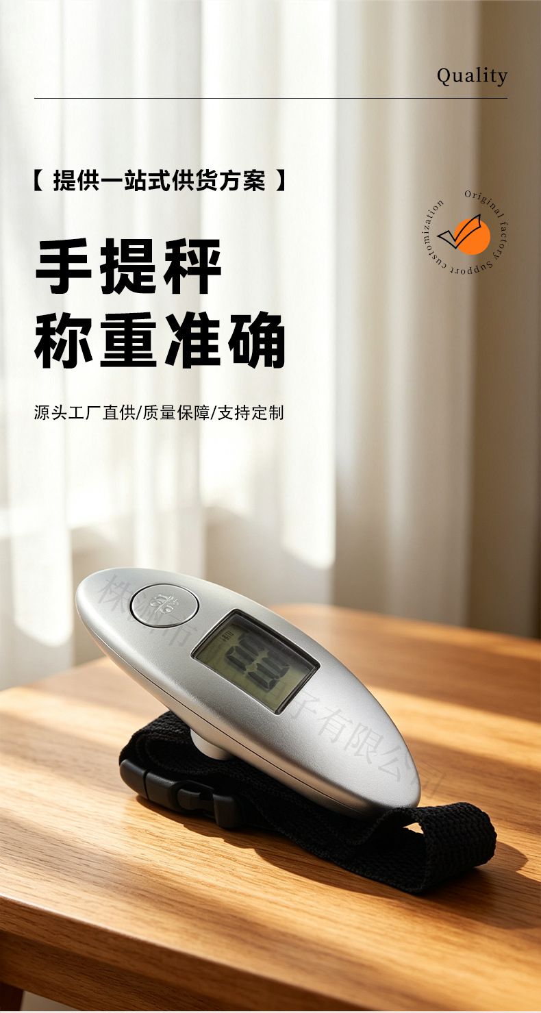 Electronic handheld scale, 50kg, portable luggage weighing