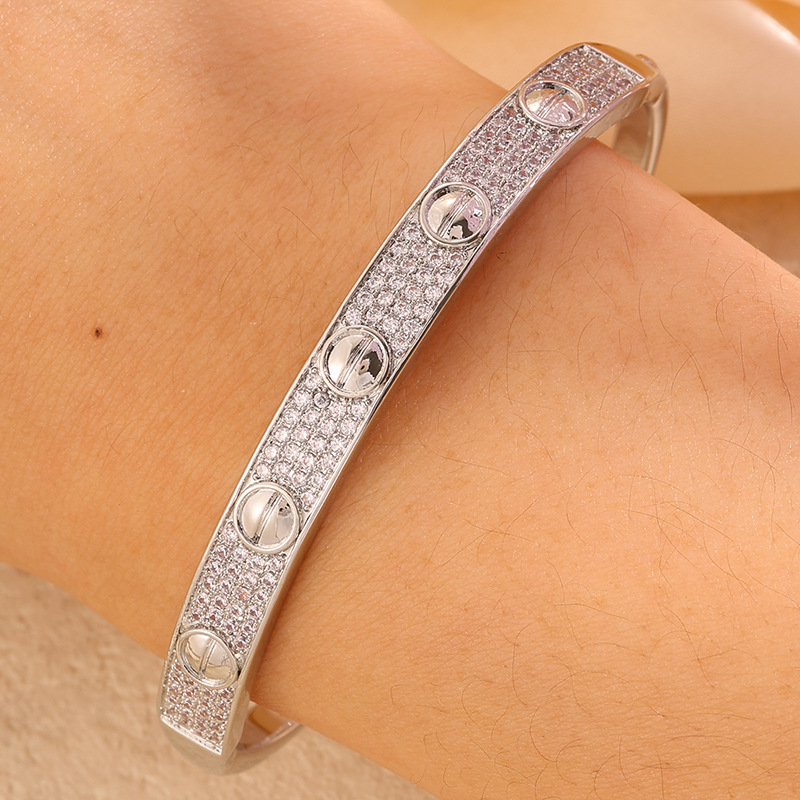 18K altın kaplama bilezik, LOVE tasarımı, çift modeli