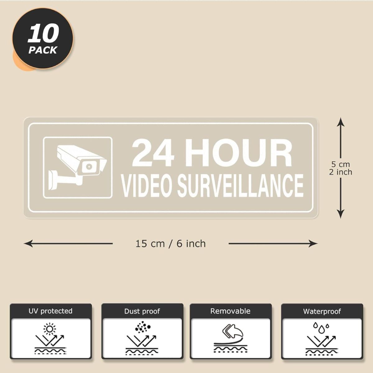 Videoüberwachungs-Warnetikett selbstklebend CCTV Aufkleber