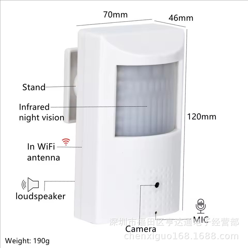 Kablosuz WiFi HD kamera 1080P, kızılötesi, 5MP, mobil uzaktan izleme