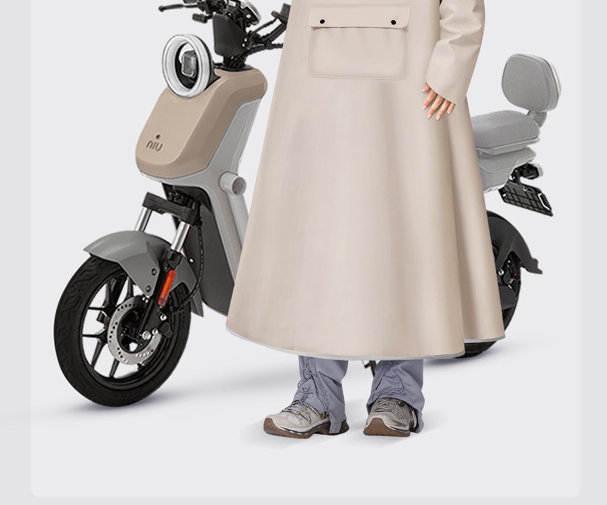 Tek parçalı yağmurluk elektrikli scooter, yetişkin