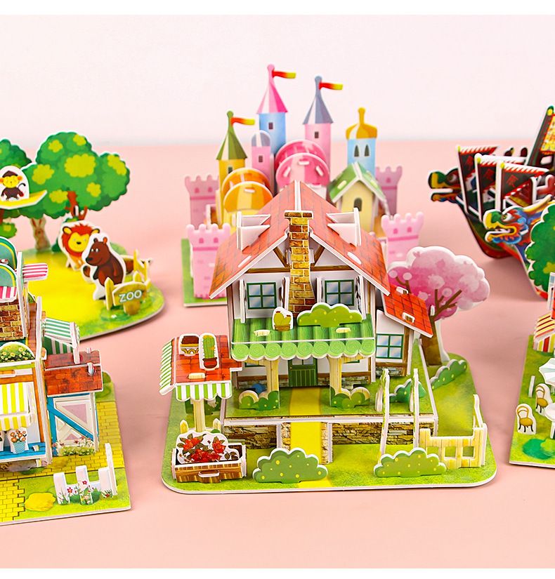 3D stereoscopic puzzle educational toy for ages 3-6