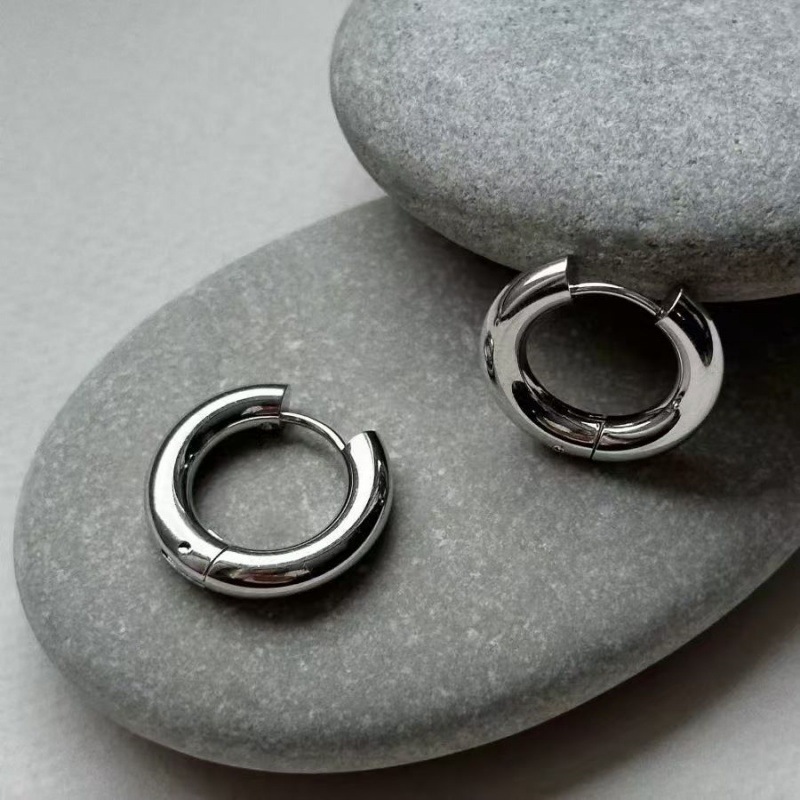 316 stainless steel wire coil hoop earrings, eco-friendly