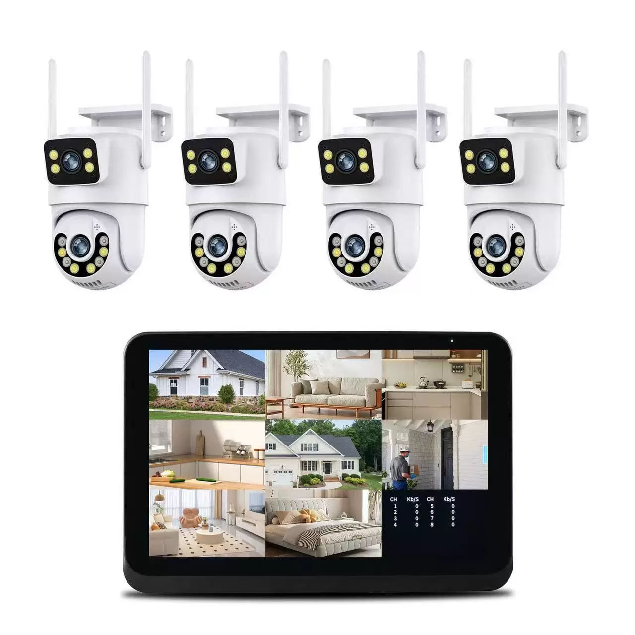 Xiongmai NVR WiFi-Host, 10,1 Zoll Display, 8-Kanal