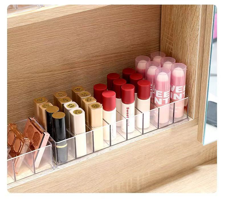Transparente Aufbewahrungsbox, acht Fächer, Kosmetik-Organizer