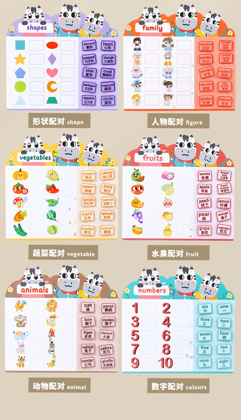 Quiet Sticker Book, Educational Busy Book for Children