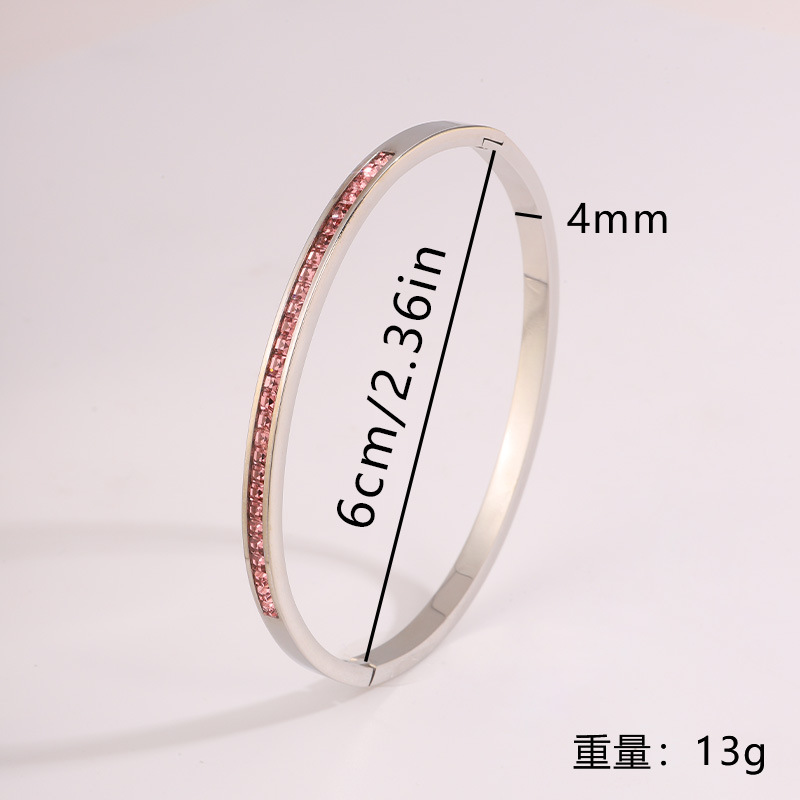 Titanstahl-Armband, vollständig mit Mikrodiamanten besetzt
