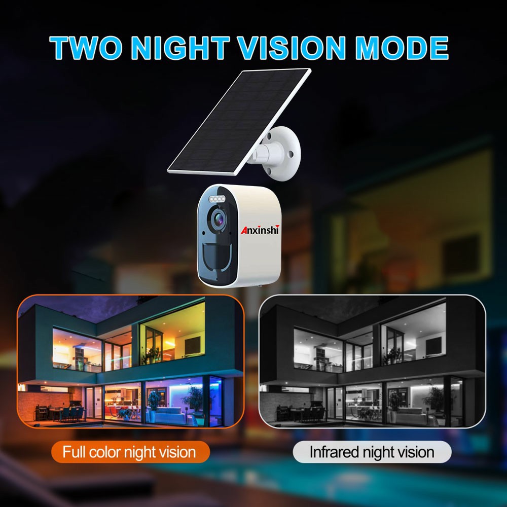 4MP wireless solar-powered outdoor camera kit