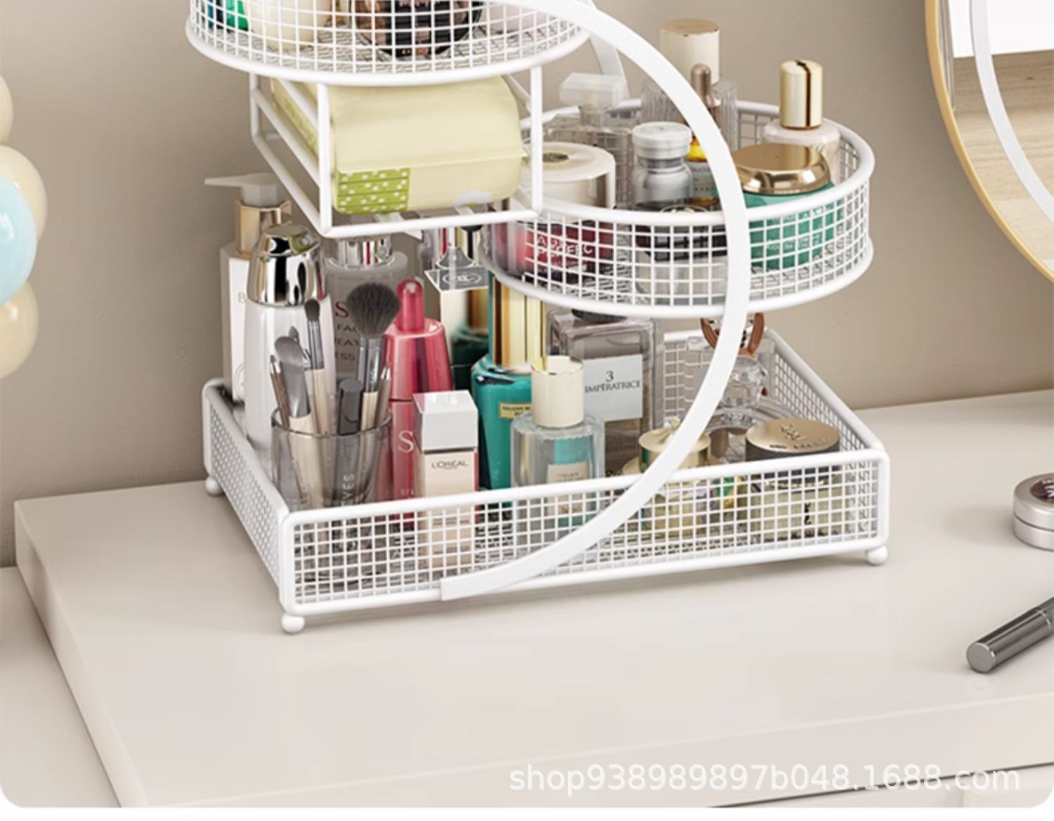 Kosmetik-Aufbewahrungsbox Frisiertisch-Organizer