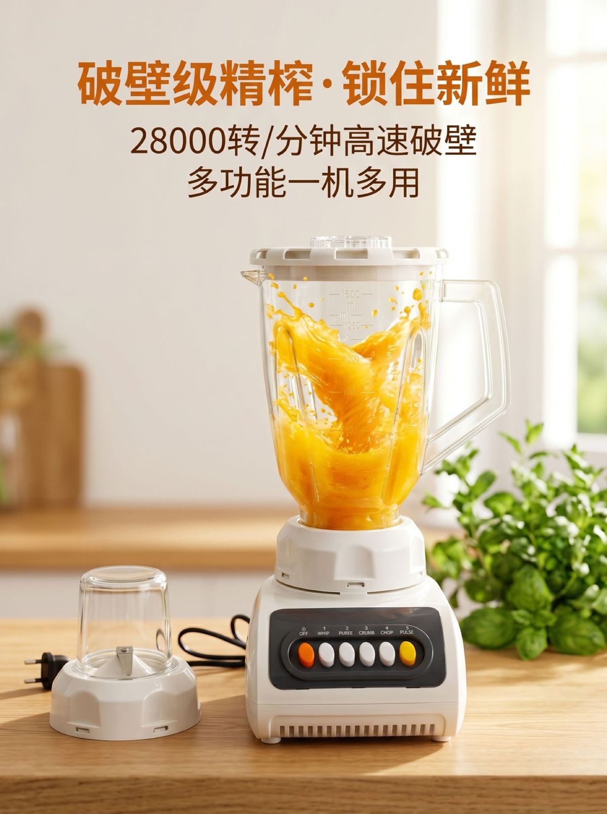 Mutfak robotu 2-in-1 blender öğütücü sıkacak