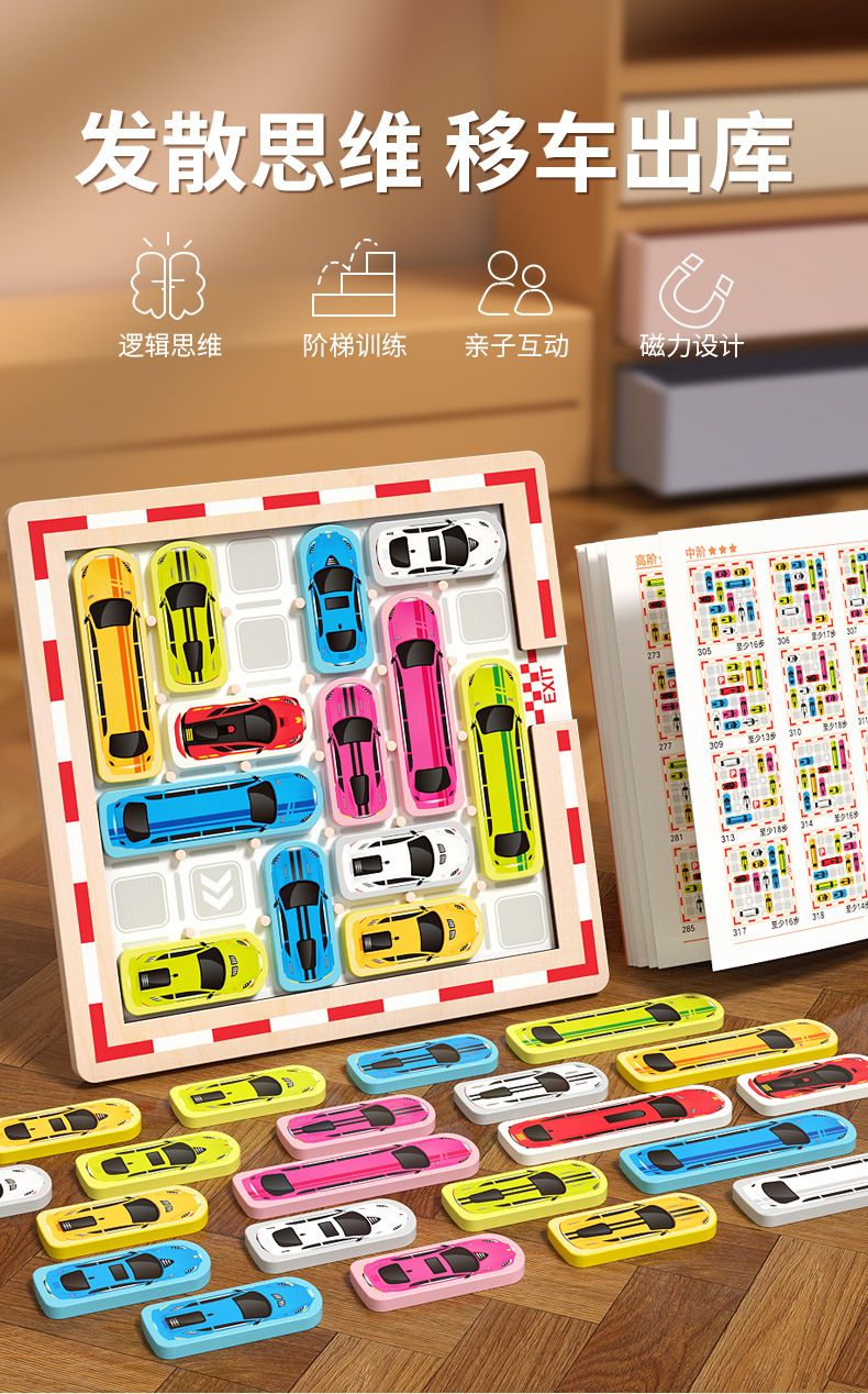 Huarongdao Holzpuzzle, Geduldsspiel ab 3 Jahren