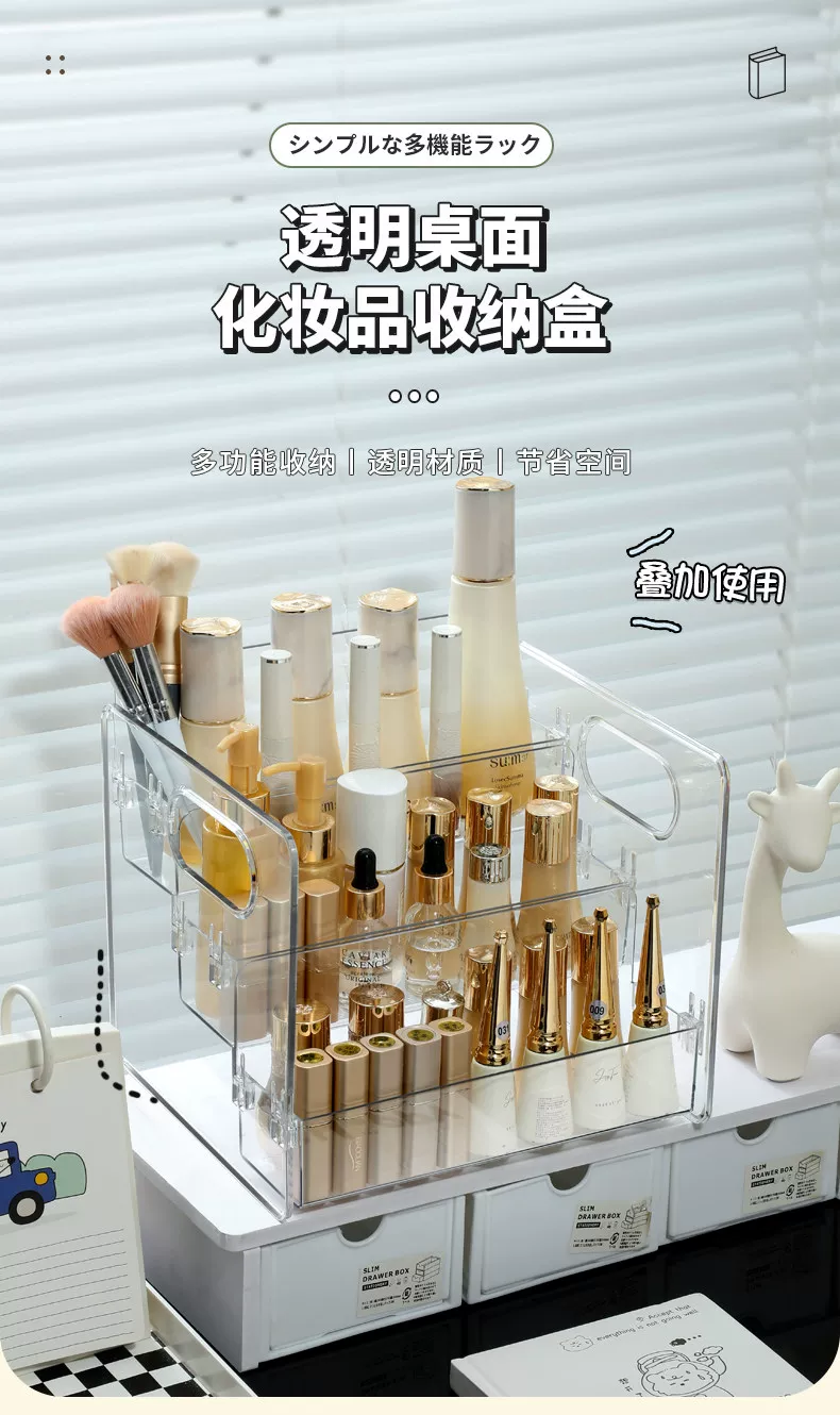 Transparenter Acryl-Kosmetik-Organizer, mehrstöckiges Regal