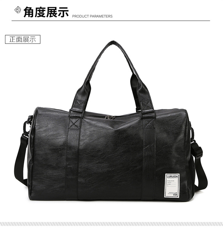 Sports Fitness Bag Leather Dry Wet Separation Large Capacity