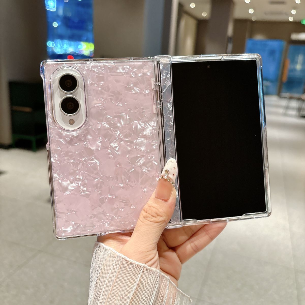 Samsung Galaxy Z Flip 8/7/6 ve Z Fold 8 kılıfı, kabuk desen