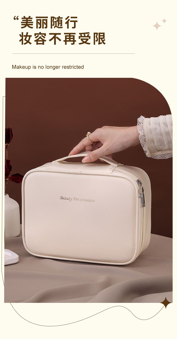 Portable Detachable Cosmetic Bag, Large Capacity Waterproof