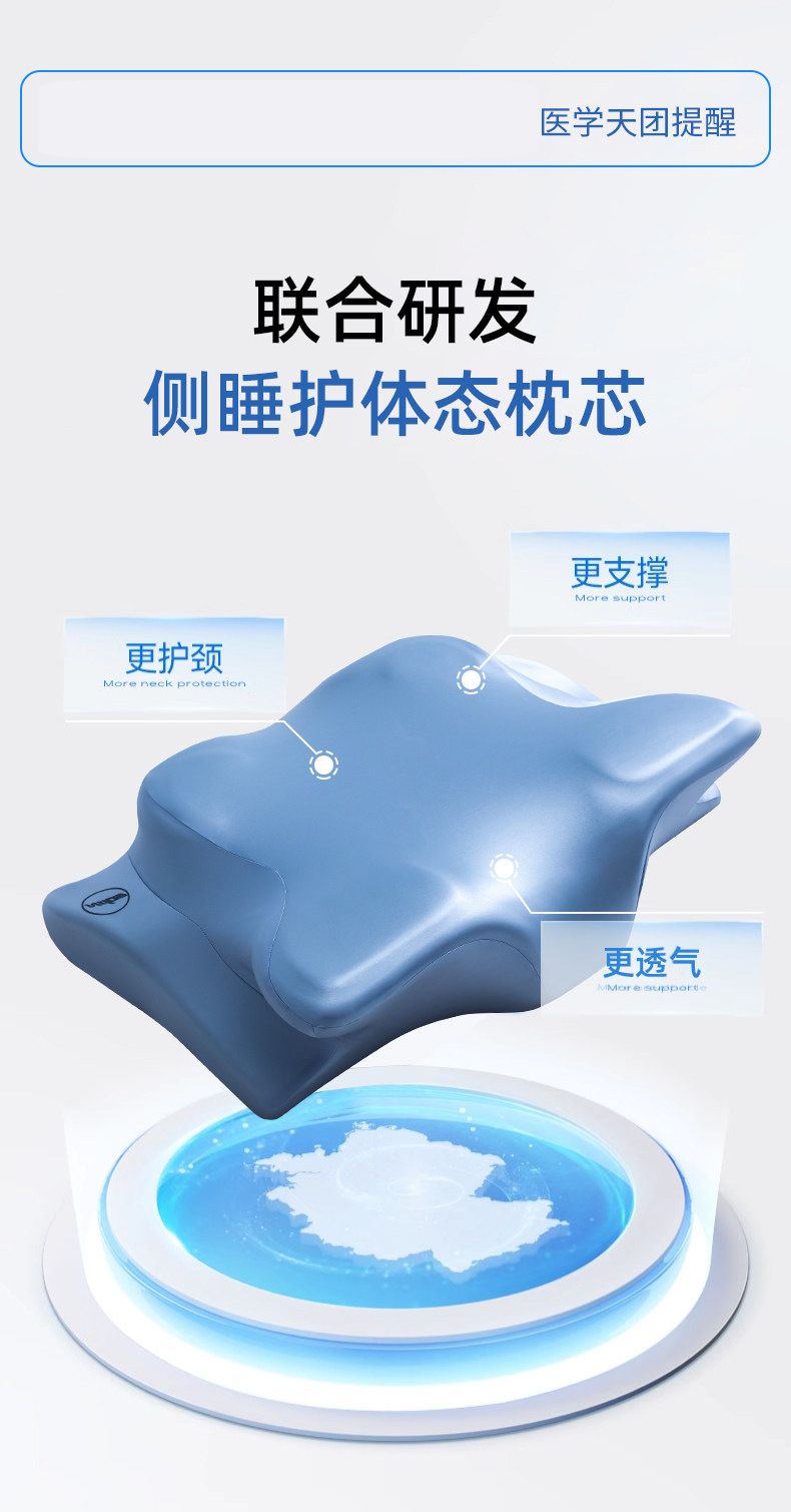 Seitenschläferkissen Paar Memory-Foam Nackenstütze